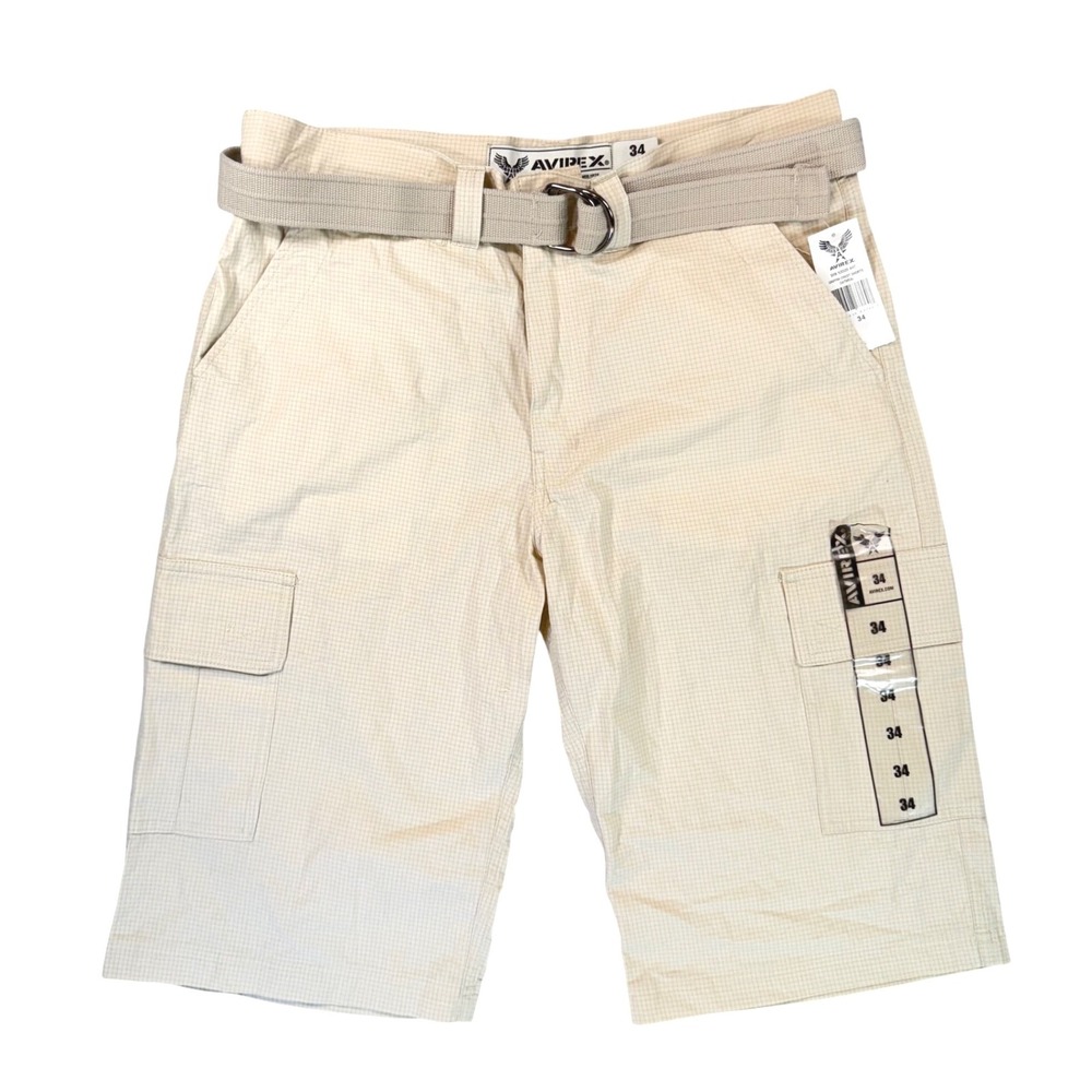 Vintage 90s Y2K Avirex Cargo Shorts Utility Tactical Streetwear Size 34 Gorpcore